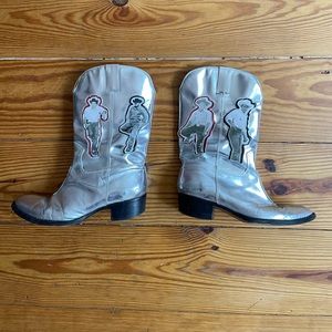 Acne Studios silver cowboy boots